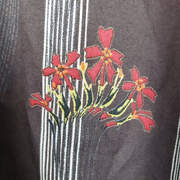 Ted Baker Floral Stripe Button Up Shirt - 3 - Picture 3 of 7